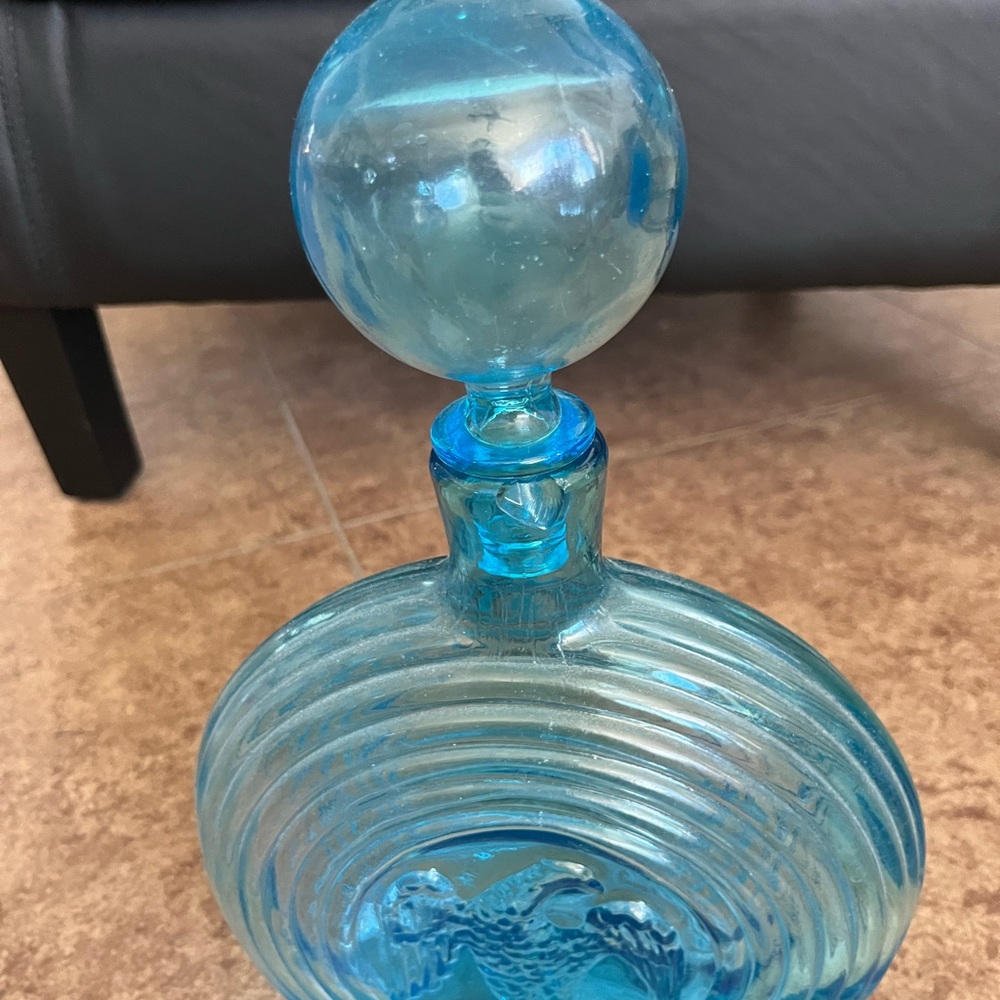 Empoli 🌺 HOST PICK 🌺 VTG Empoli Aqua Blue Italian Glass Decanter